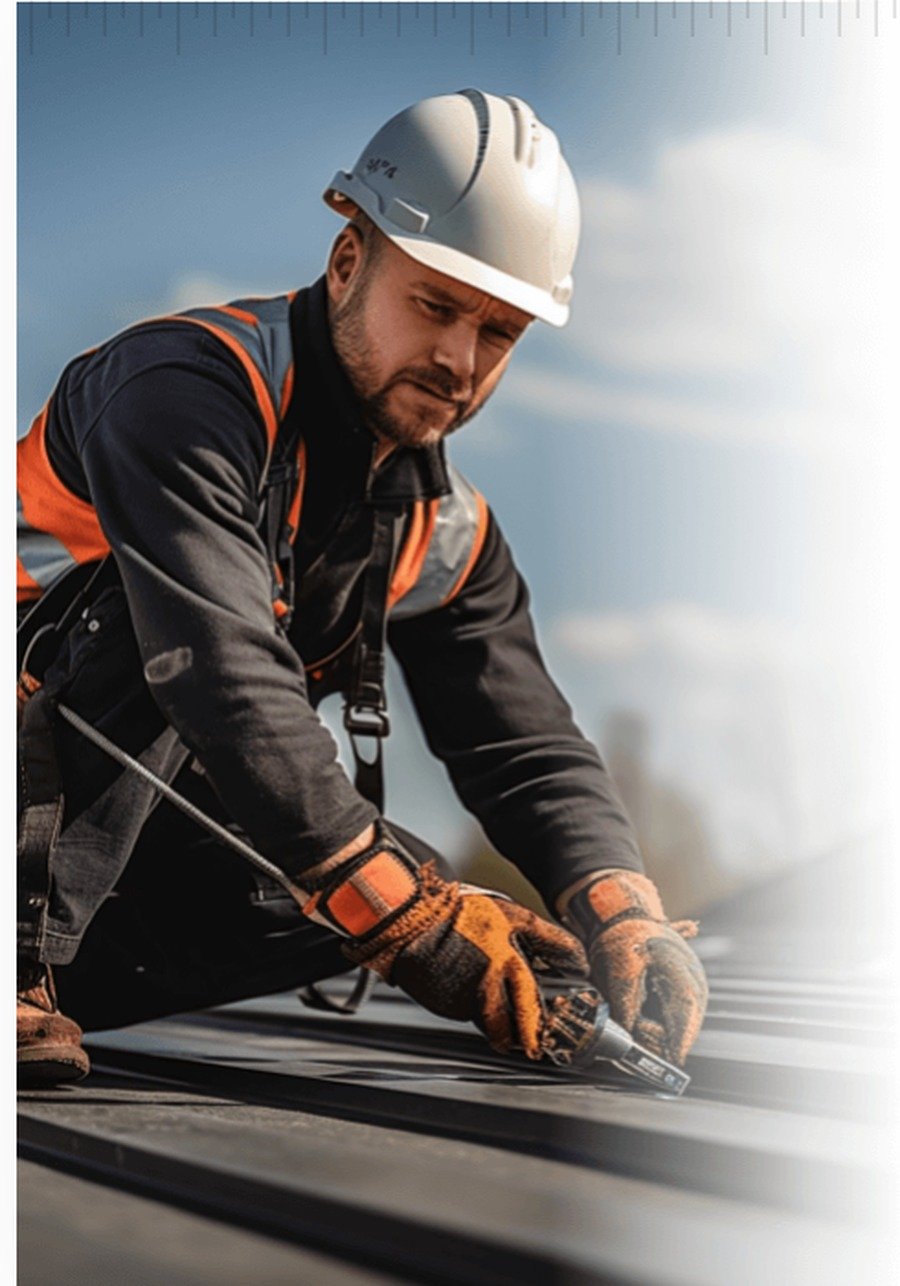 Construction professional working on a project